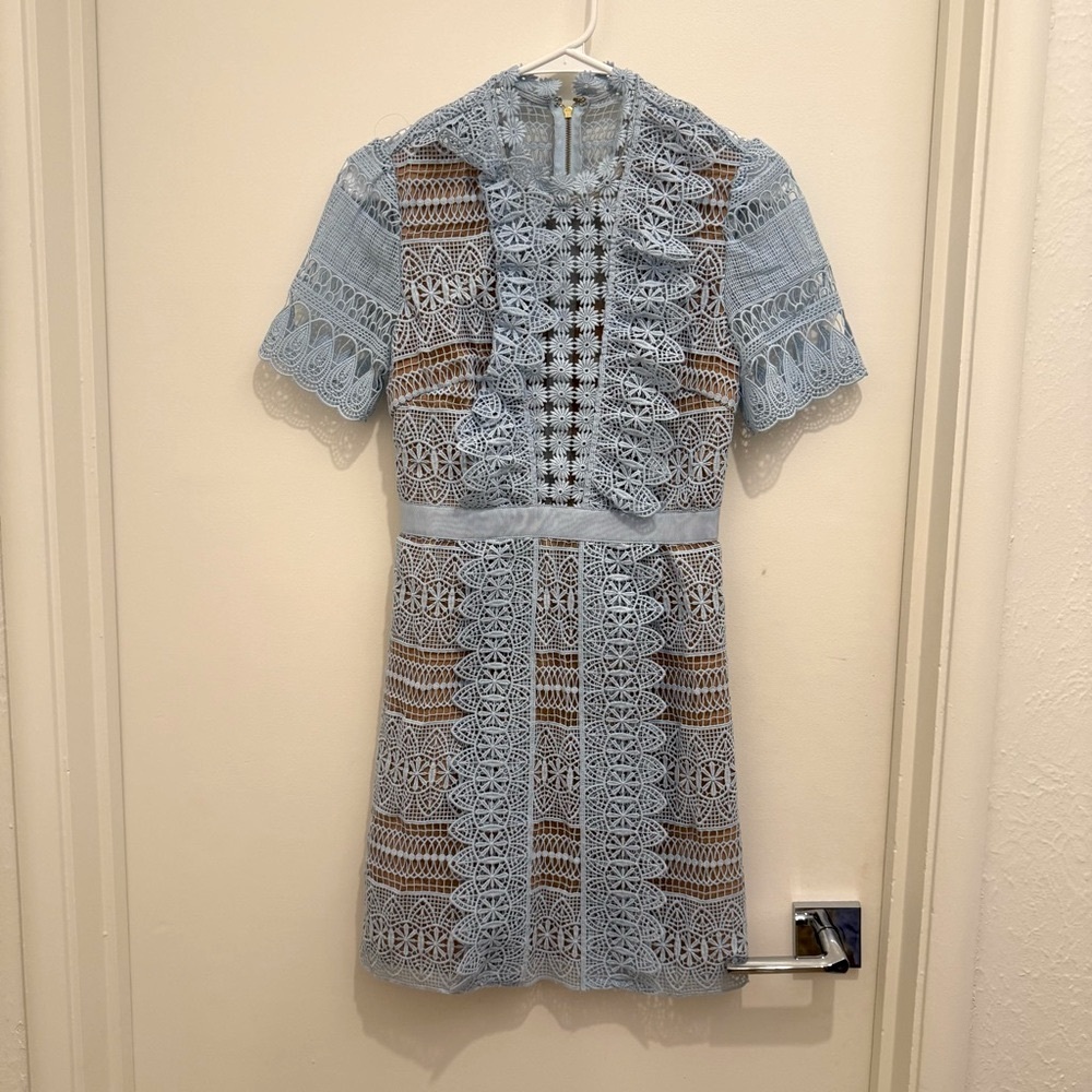 Self Portrait Blue Lace Dress